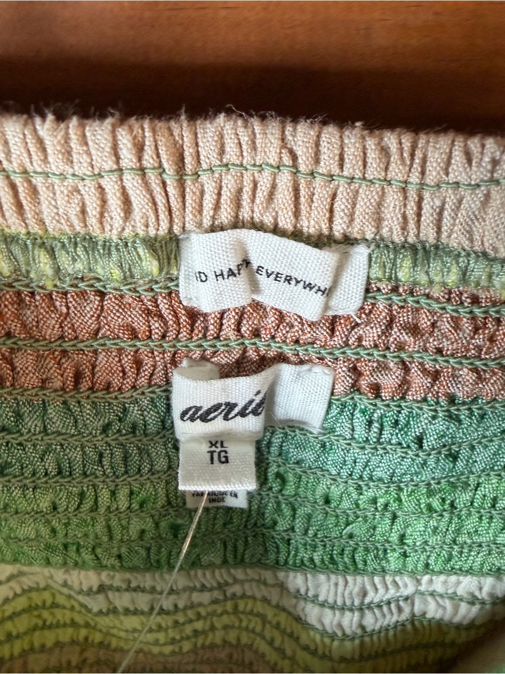 aerie Pastel Stripe Spaghetti-Strap Mini Dress XL - Picture 2 of 7